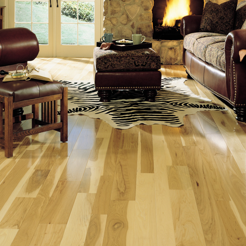 3/4" x 4" Prefinished Natural Hickory Hardwood Flooring