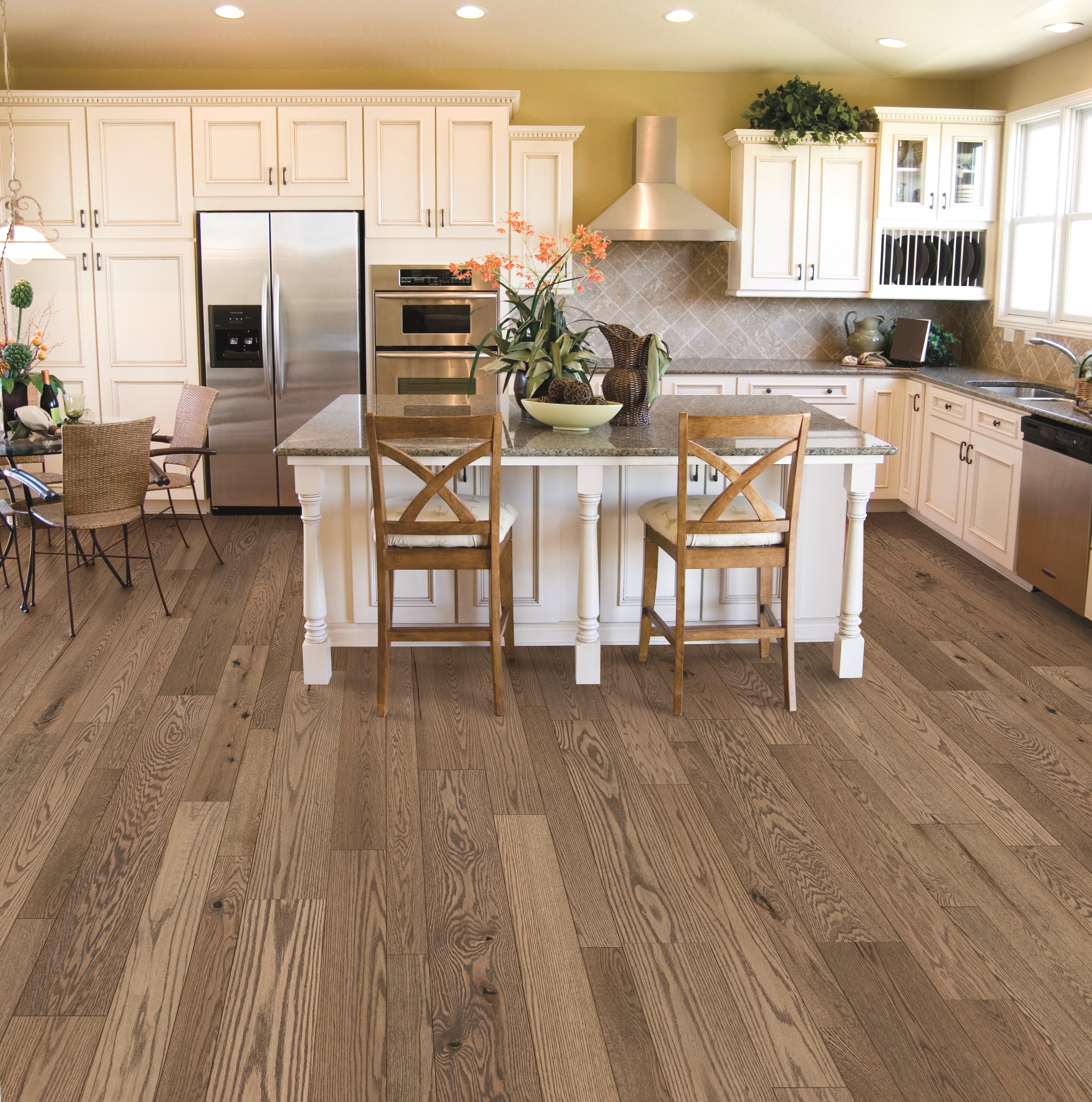 Prefinished Engineered Red Oak Chalet Handscraped 1/2" X 4", 6", 8" 2mm