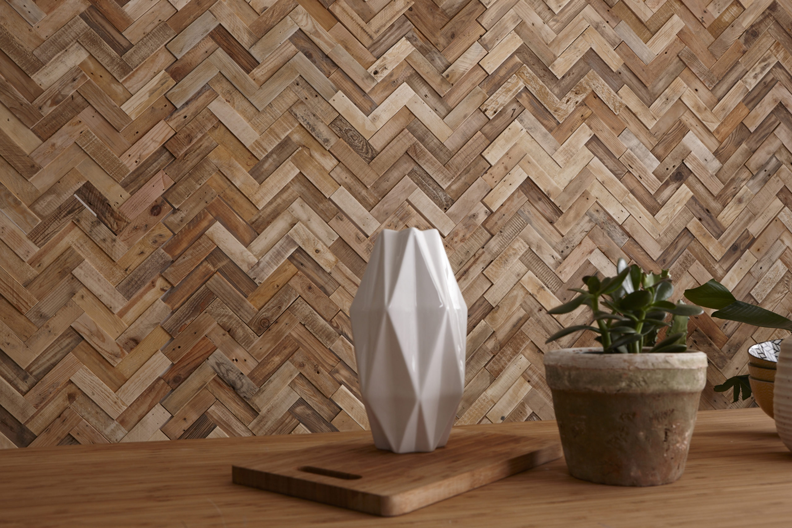 Timberwall Reclaimed Collection Wall Paneling Herringbone