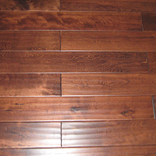 Prefinished Handsed Birch Chestnut, Hardwood Floor Chestnut Color